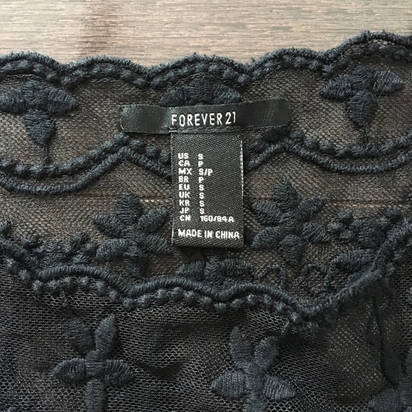 Sheer lace black top! - Picture 2 of 2